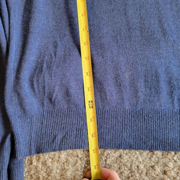 Qi New York Cashmere Wool Blue Sweater Size Large - Picture 8 of 9